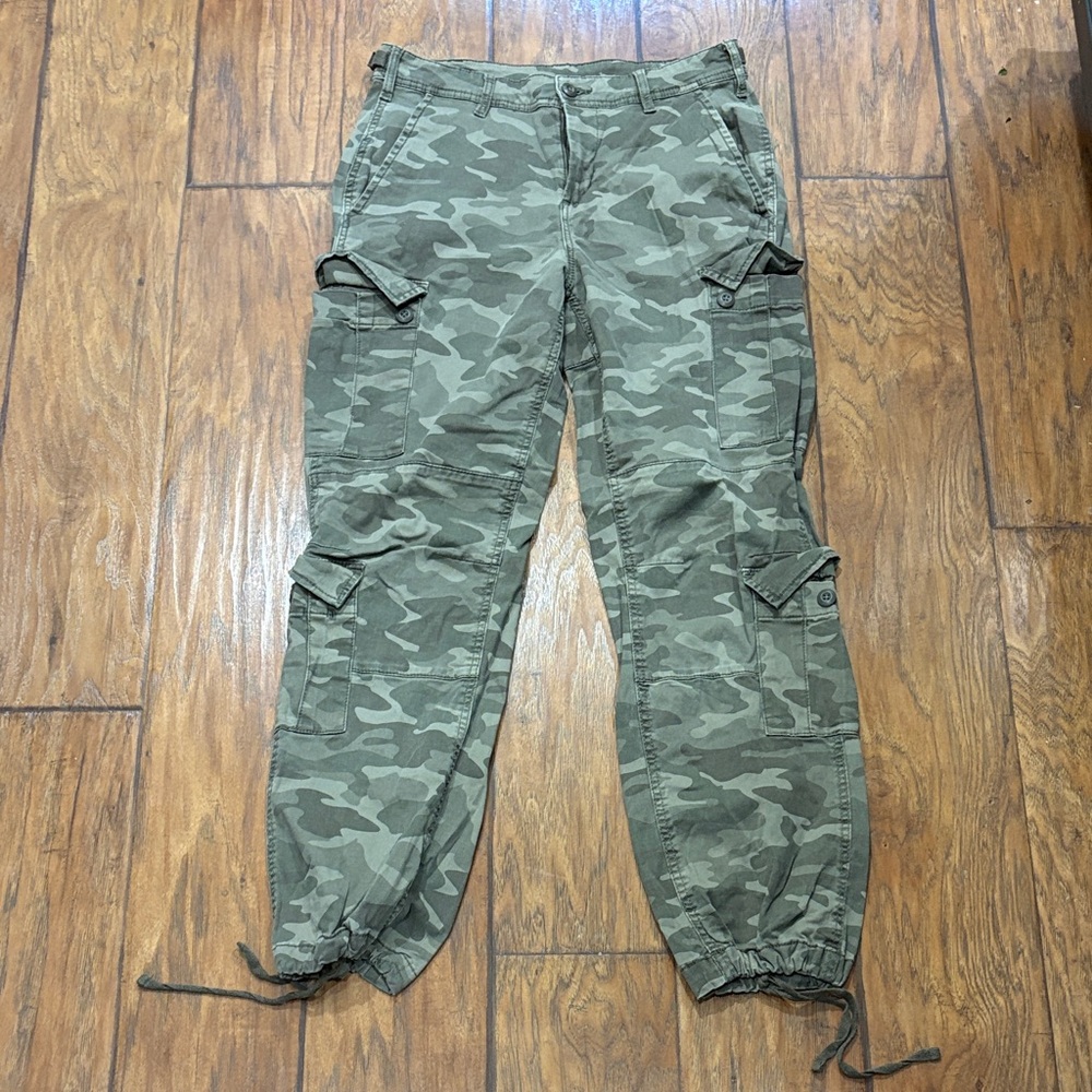 No Boundaries Green Camouflage Joggers